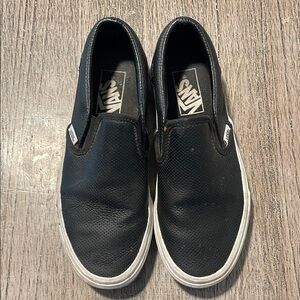 Vans Asher perforated leather slip on shoe‎ 7